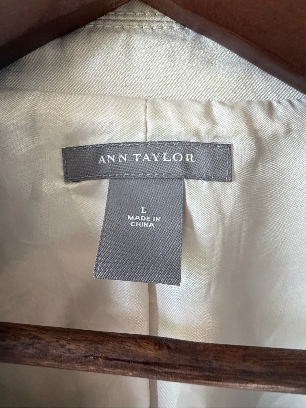 Ann Taylor Cream Utility Jacket - Light Beige - Picture 6 of 15